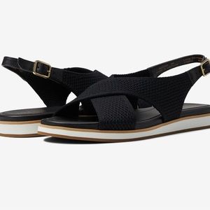 NWT Cole Haan Mikaela Stitchlite Sandal. Black with gold hardware. Size 8.5.